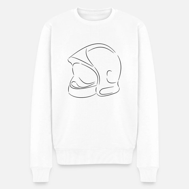 casque pompiers - Männer Premium Bio Pullover - Weiß