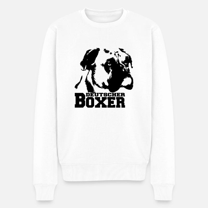 Deutscher Boxer - Männer Premium Bio Pullover - Weiß