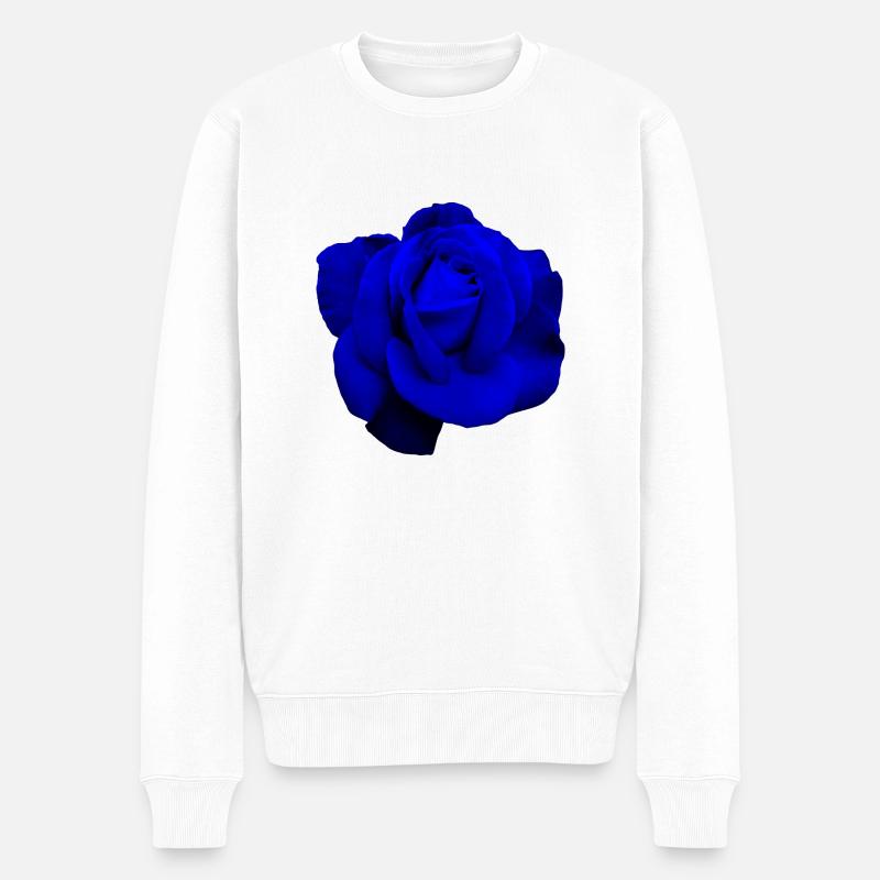 Rose bleue - Pull Premium bio Homme - blanc