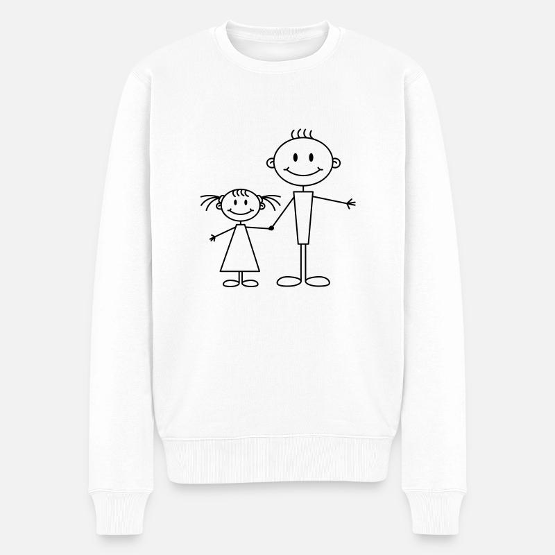 little_sister - Pull Premium bio Homme - blanc