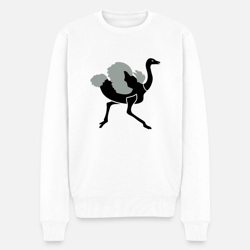 Strauss - Männer Premium Bio Pullover - Weiß