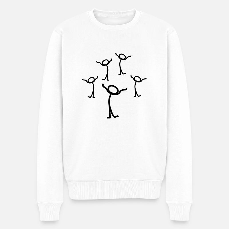 comique - Pull Premium bio Homme - blanc