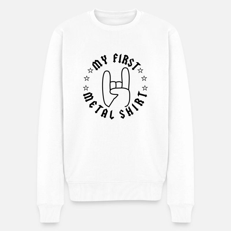 Mon premier T-shirt de métal - Pull Premium bio Homme - blanc