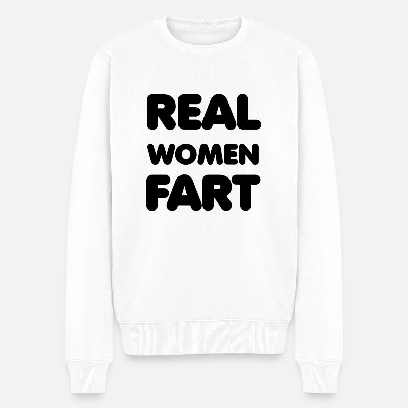 Real Women - Männer Premium Bio Pullover - Weiß