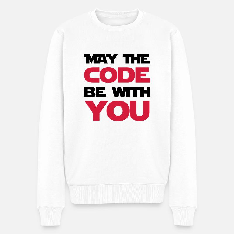 Computer / Developer / Geek / Code / Funny - Men's Premium Organic Jumper - white