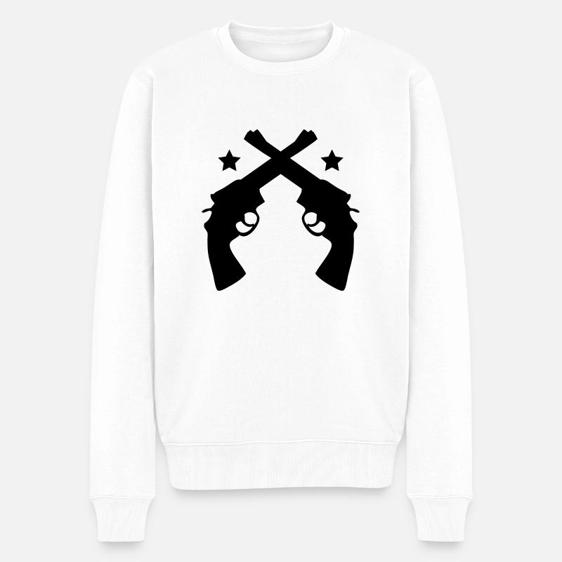 pistolets croisés - Pull Premium bio Homme - blanc