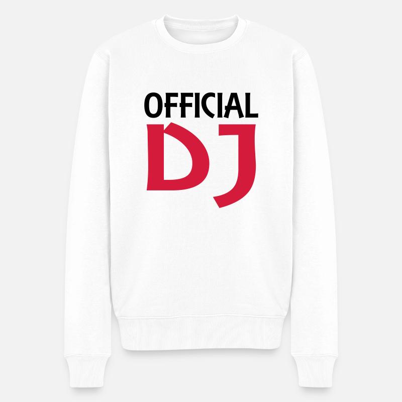 Official DJ - Männer Premium Bio Pullover - Weiß