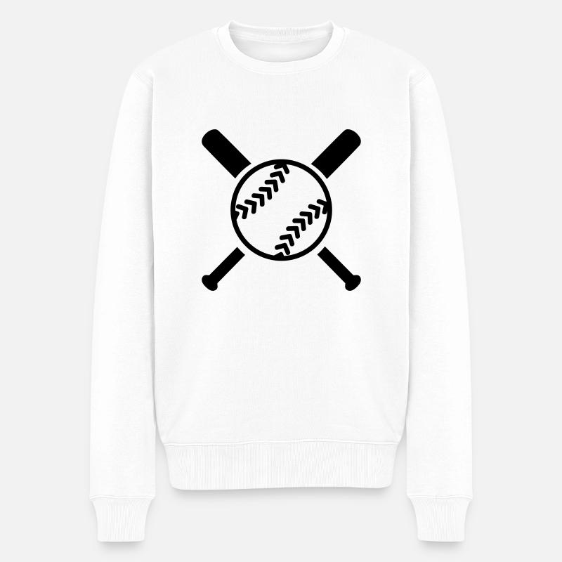 Softball - Pull Premium bio Homme - blanc