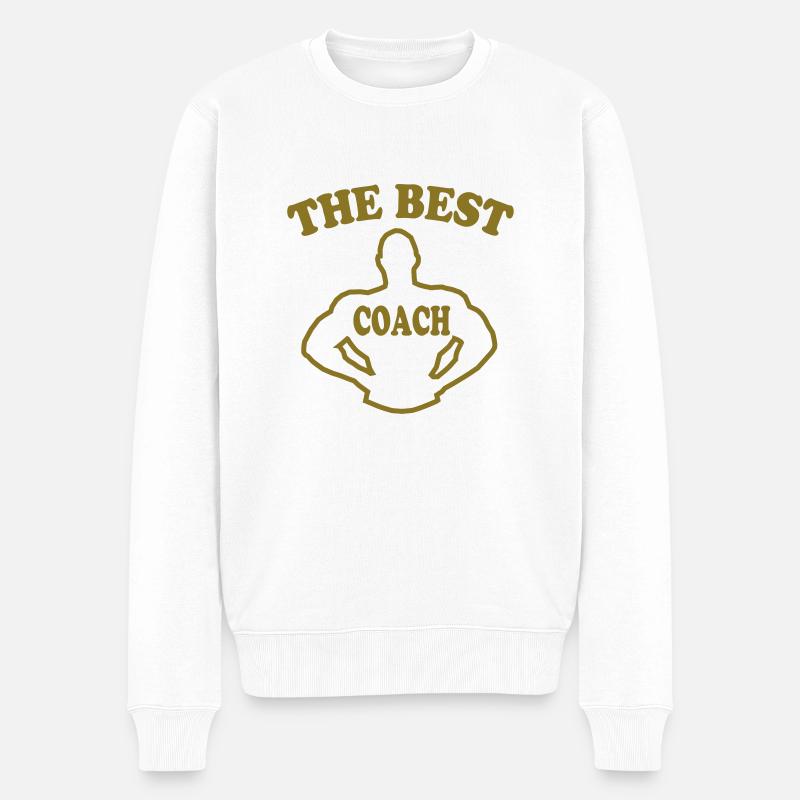 The best coach - Männer Premium Bio Pullover - Weiß