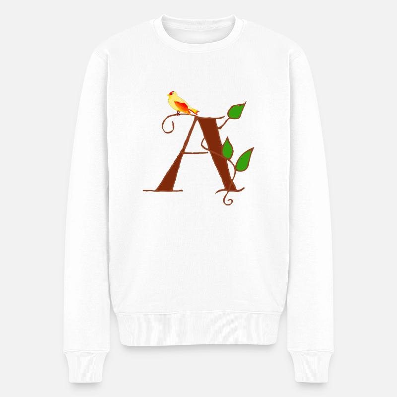 kanarienvogel a - Männer Premium Bio Pullover - Weiß
