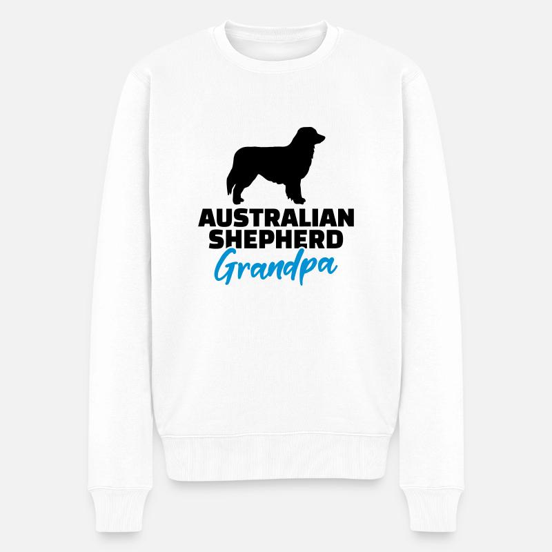 Australian Shepherd - Männer Premium Bio Pullover - Weiß