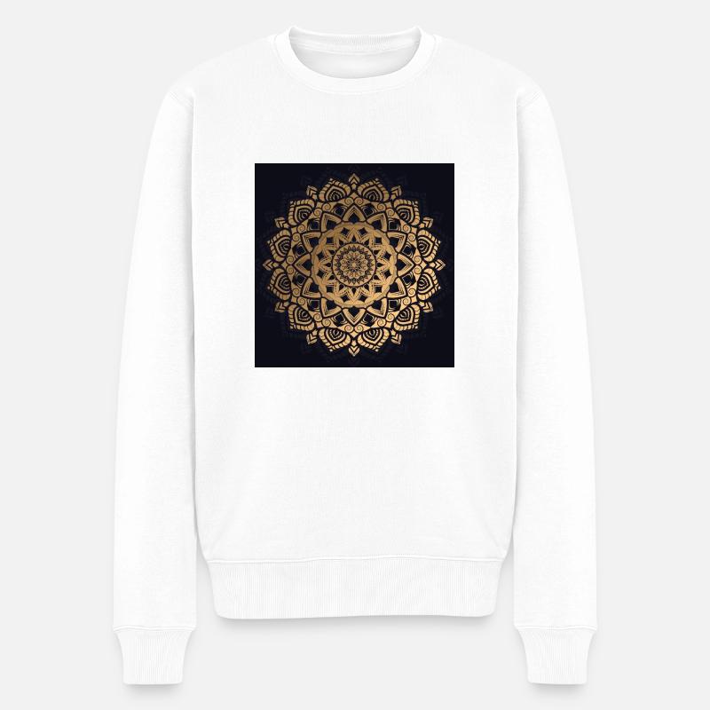Mandala - Pull Premium bio Homme - blanc