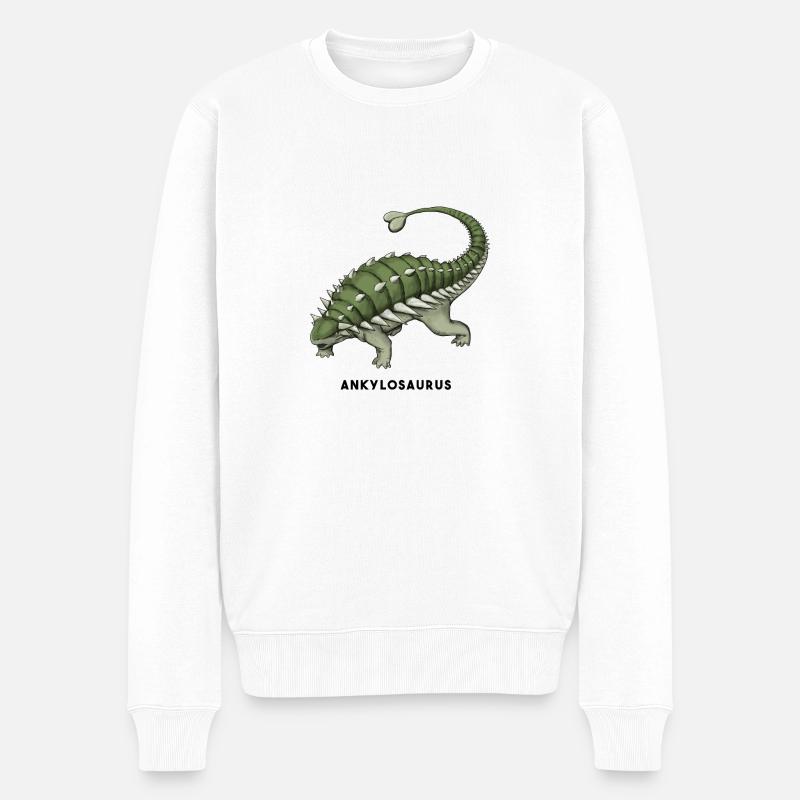 Ankilosaurus - Männer Premium Bio Pullover - Weiß