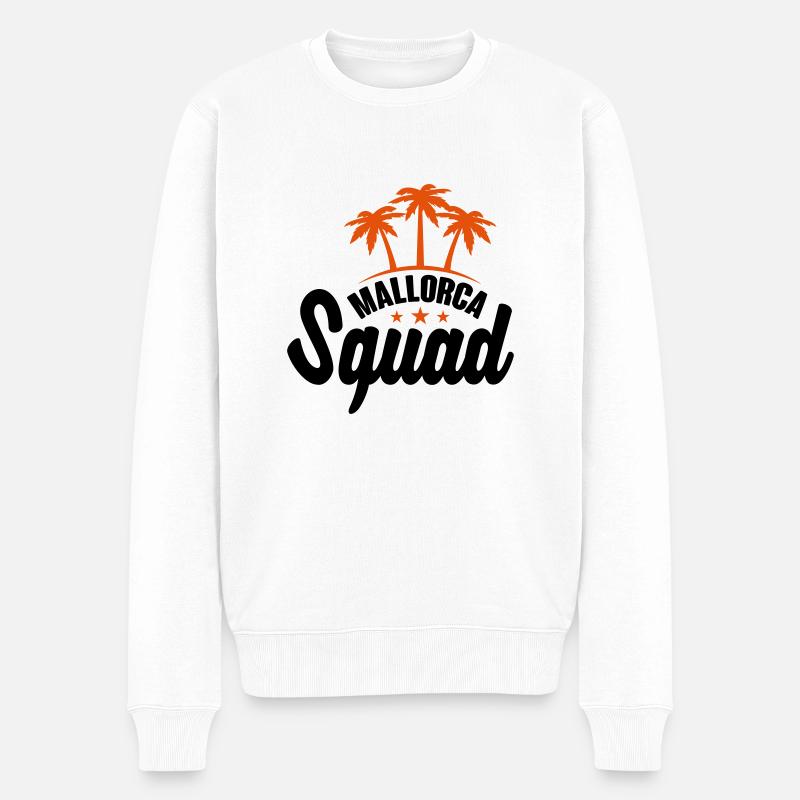 Mallorca Squad - Männer Premium Bio Pullover - Weiß