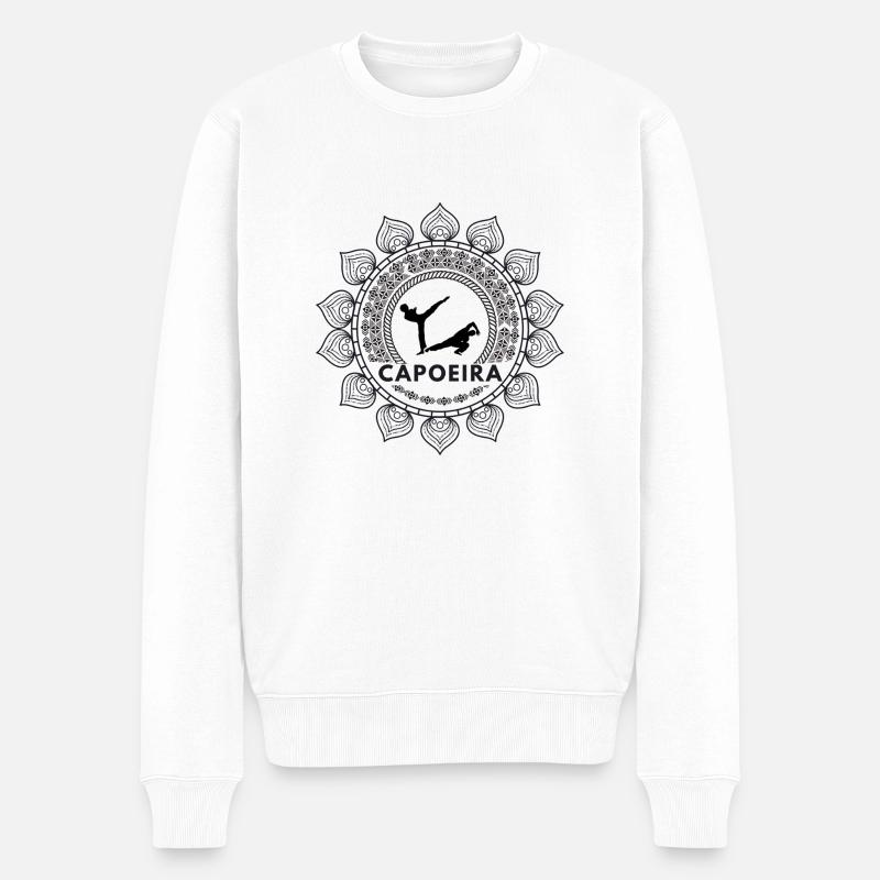 Capoeira Mandala - Pull Premium bio Homme - blanc