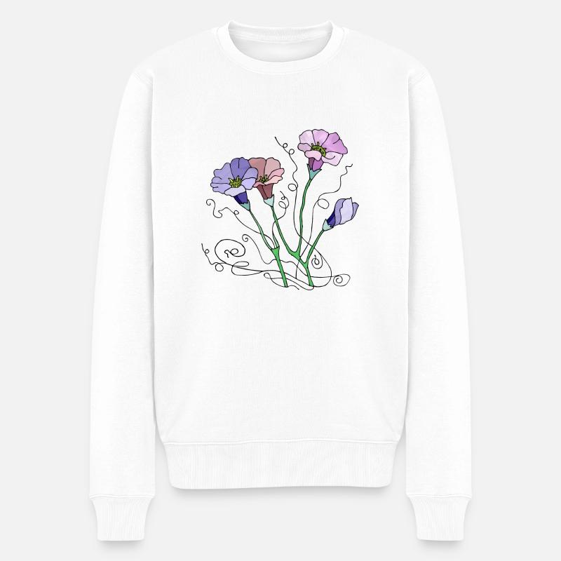 Fleur - Pull Premium bio Homme - blanc