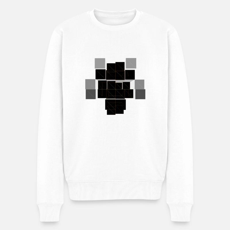 Würfel - Männer Premium Bio Pullover - Weiß