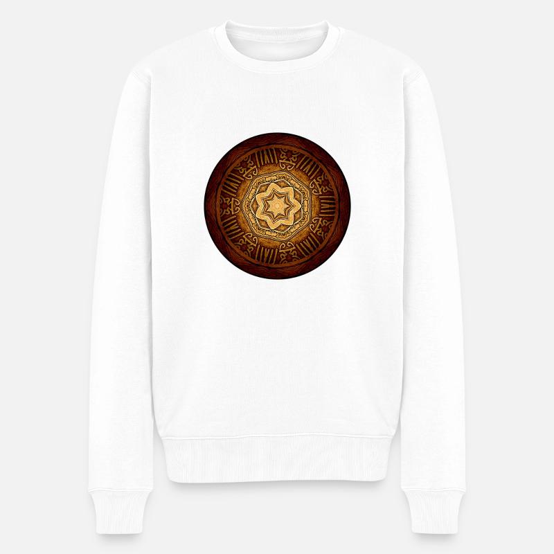 Fensterrose - Männer Premium Bio Pullover - Weiß