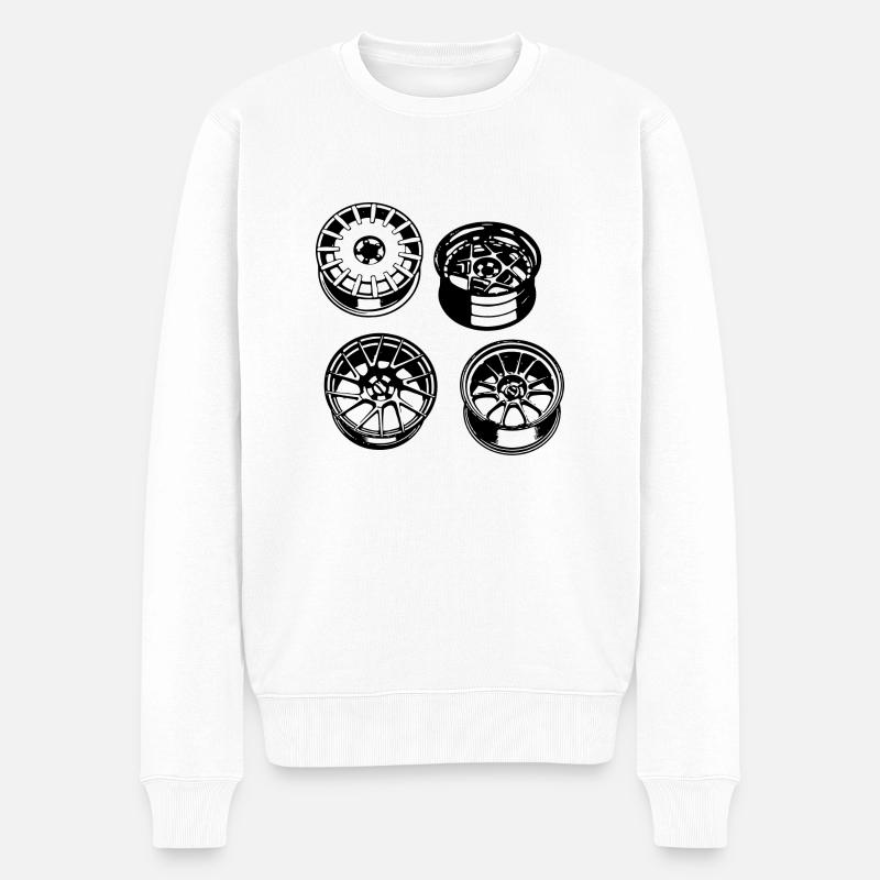 Felgen - Männer Premium Bio Pullover - Weiß