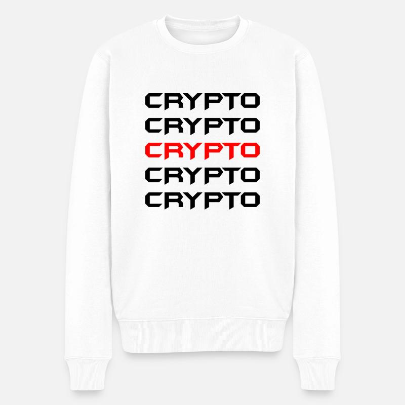 Bitcoin Trading Crypto Aktien - Männer Premium Bio Pullover - Weiß