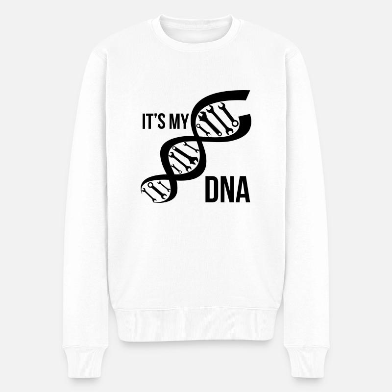 DNA WERKSTATTTECHNIKER - Männer Premium Bio Pullover - Weiß