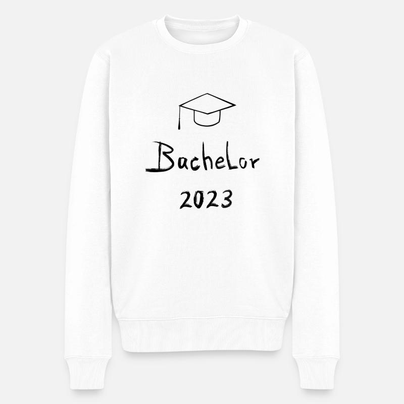 Bachelor Absolventen 2023 - Männer Premium Bio Pullover - Weiß