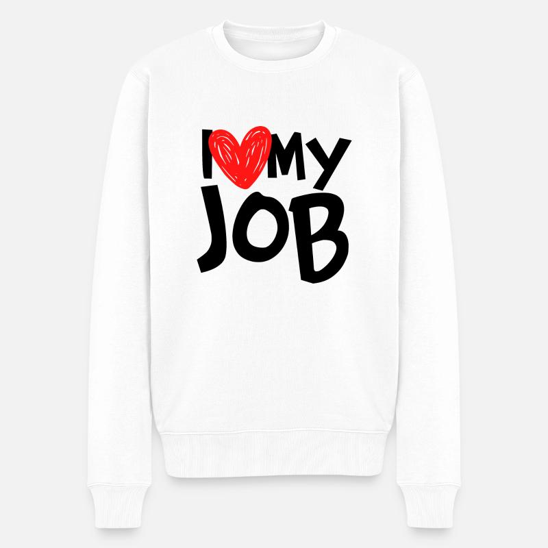 J’aime mon travail - Pull Premium bio Homme - blanc