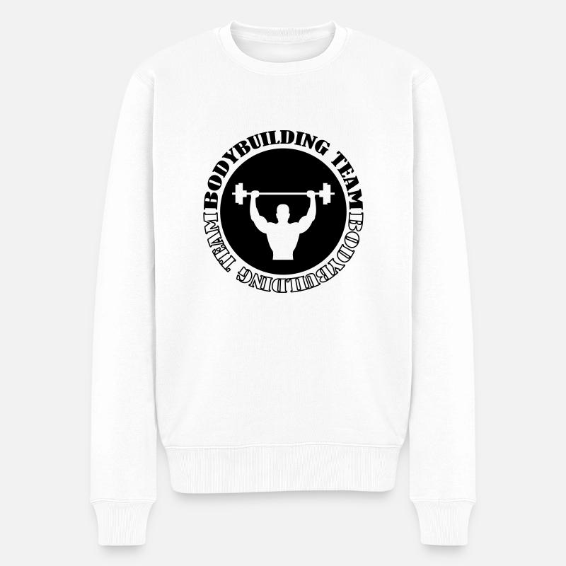 Bodybuilding Team - Männer Premium Bio Pullover - Weiß
