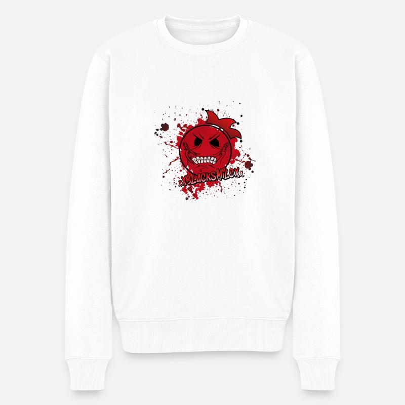xXBlacksmileXx - Männer Premium Bio Pullover - Weiß