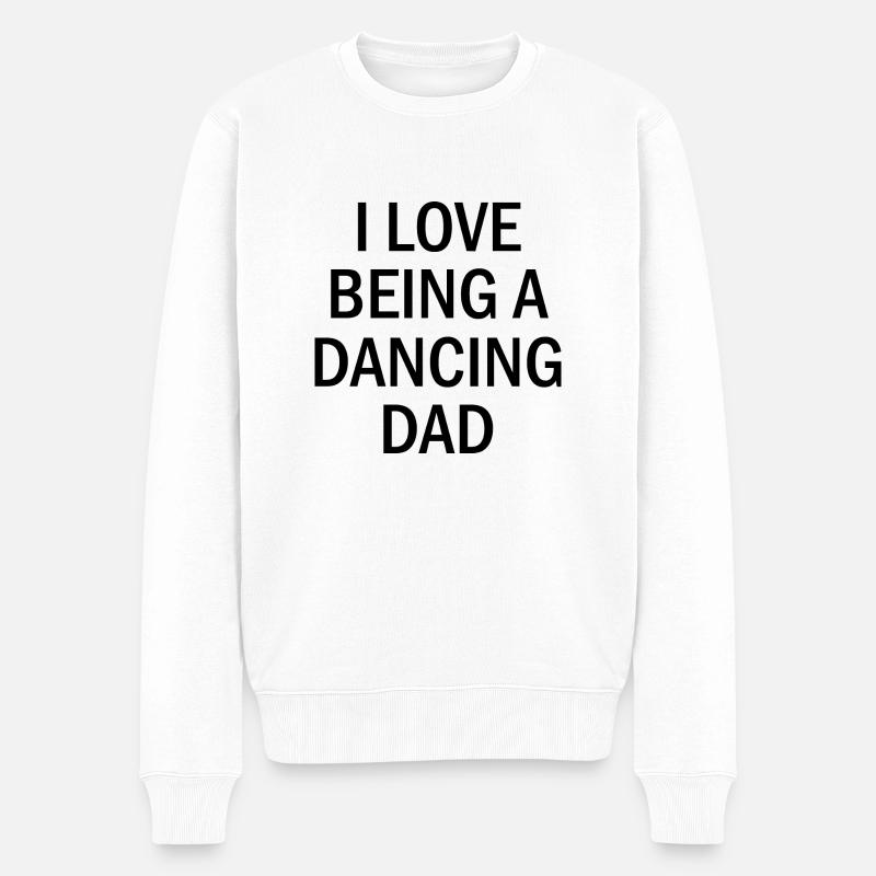 Dancing Dance Music - Männer Premium Bio Pullover - Weiß