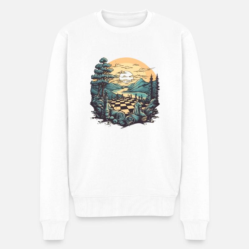 Scheitern im Paradies - Männer Premium Bio Pullover - Weiß
