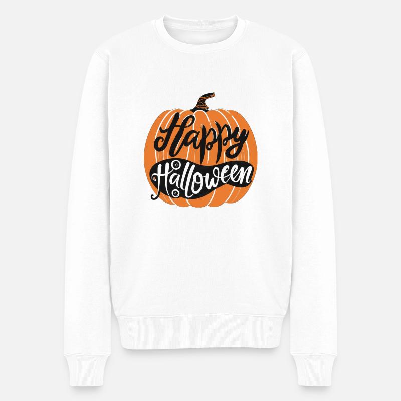 Joyeuse citrouille d’Halloween - Pull Premium bio Homme - blanc
