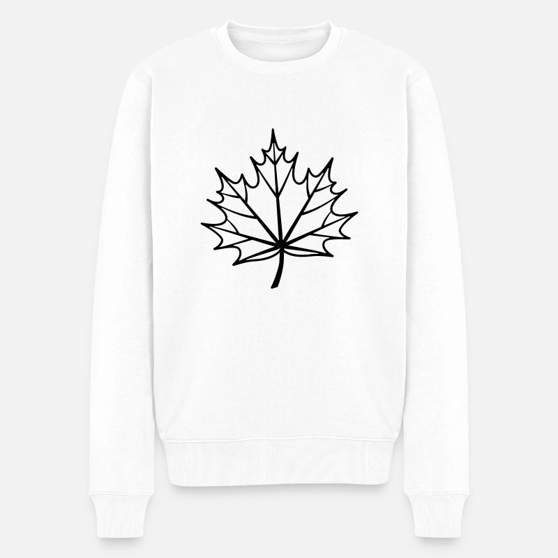 Feuille - Pull Premium bio Homme - blanc