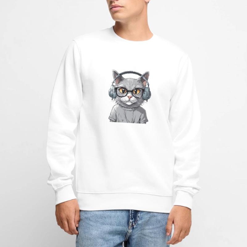Grey Cat Web Developer Men's Premium Organic Jumper