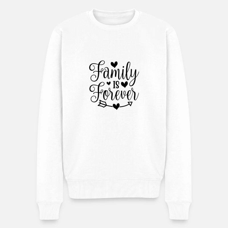 Family - Männer Premium Bio Pullover - Weiß