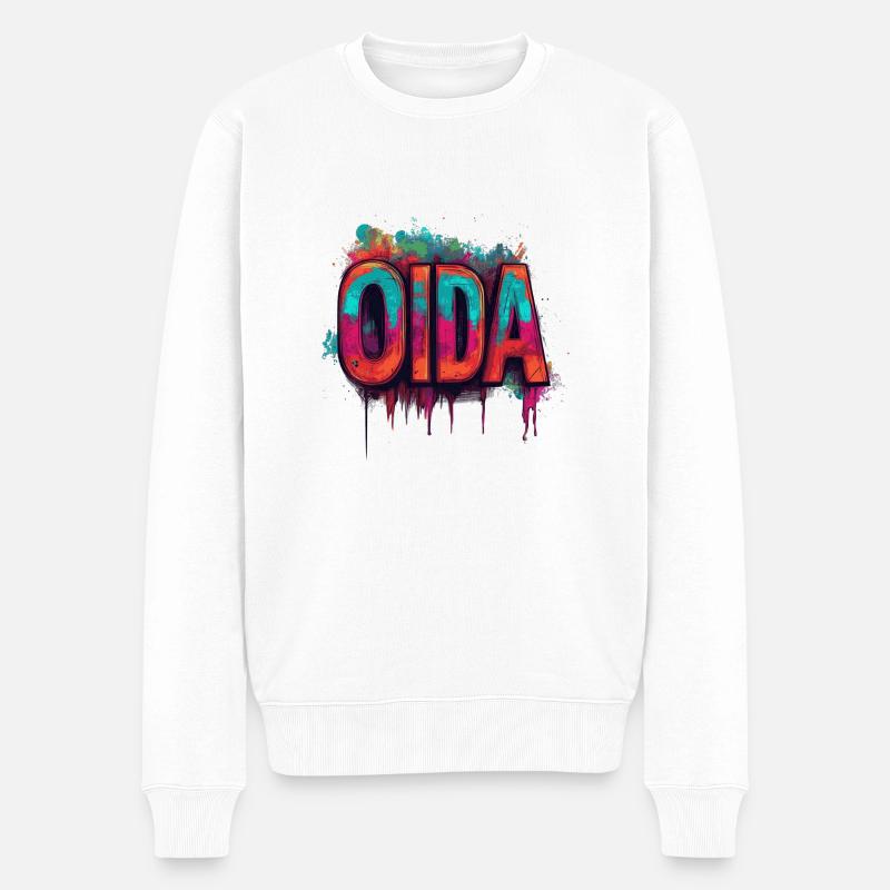 OIDA - Männer Premium Bio Pullover - Weiß