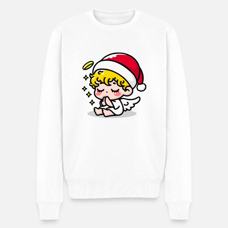 Ange de Noël - Pull Premium bio Homme - blanc