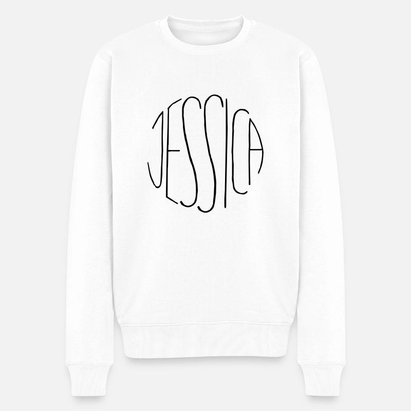 Jessica - Männer Premium Bio Pullover - Weiß