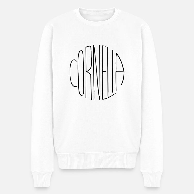 Cornelia - Männer Premium Bio Pullover - Weiß