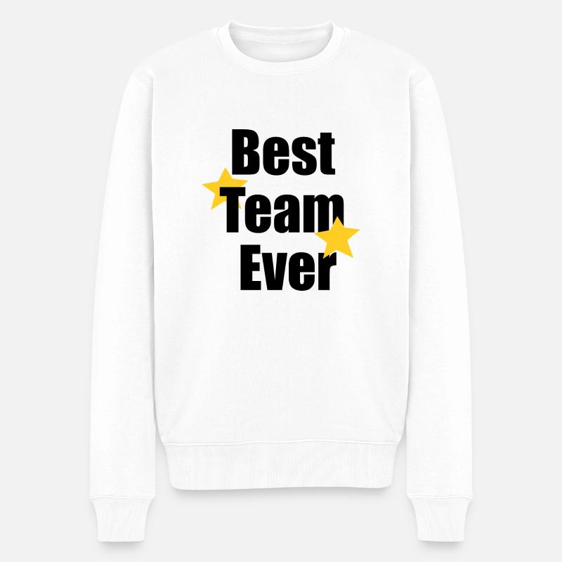 Best Team Ever - Männer Premium Bio Pullover - Weiß