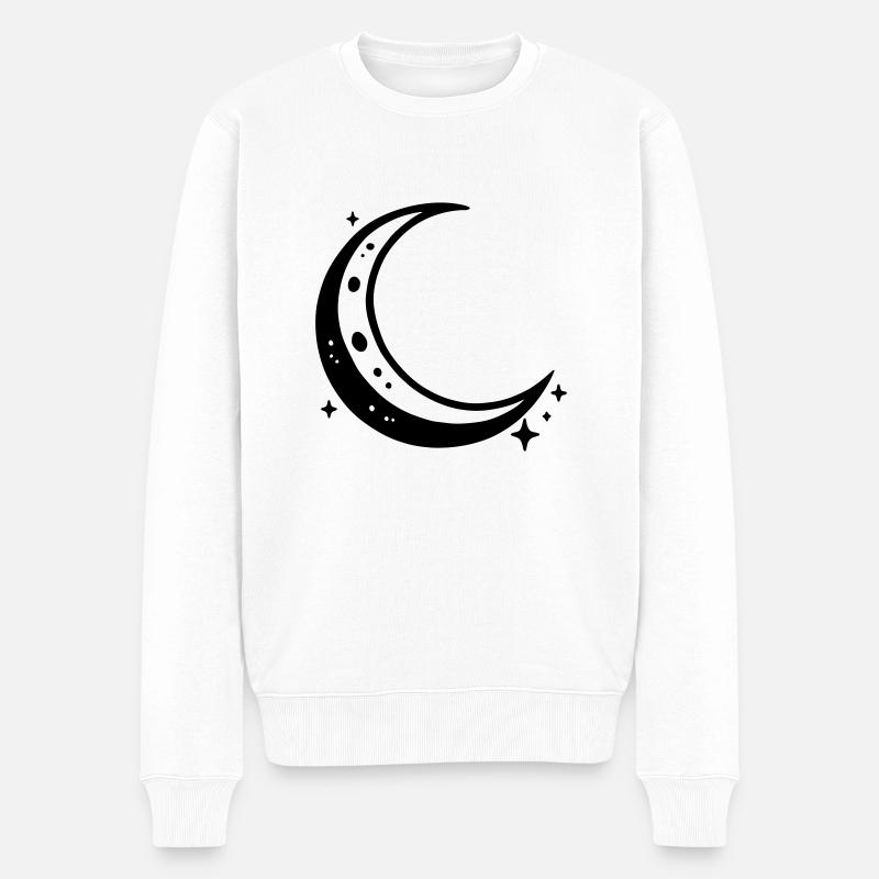 Croissant de Lune - Pull Premium bio Homme - blanc