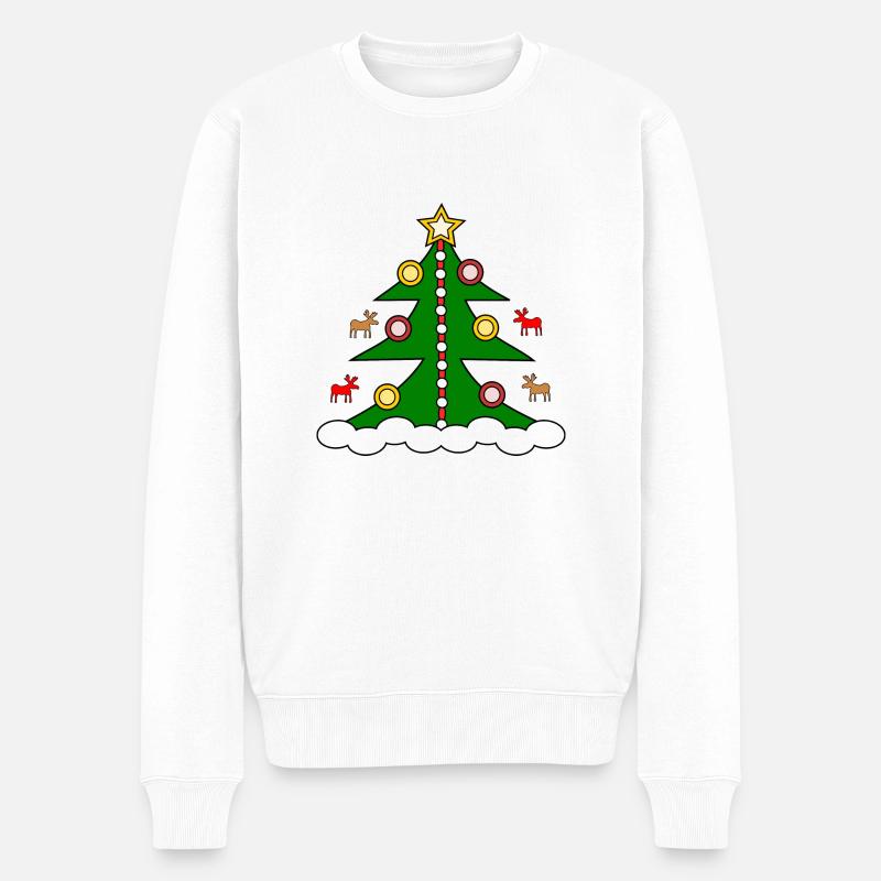 Christmas Tree - Männer Premium Bio Pullover - Weiß