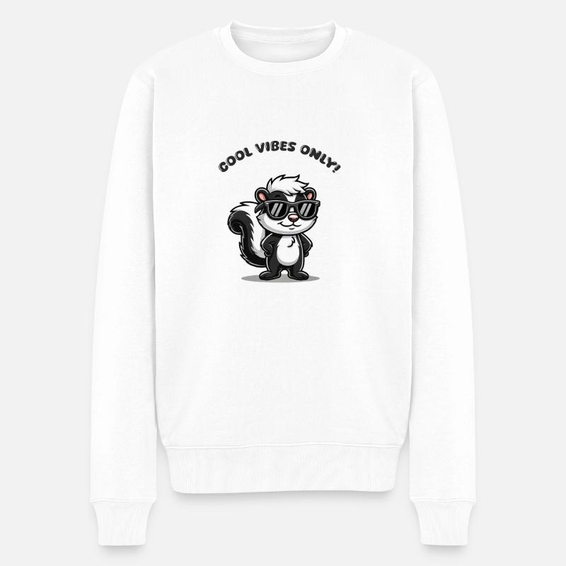 Skunk Bande dessinée Cool - Pull Premium bio Homme - blanc