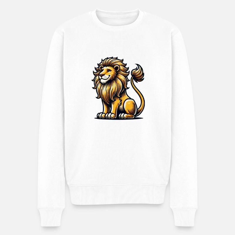lion - Pull Premium bio Homme - blanc