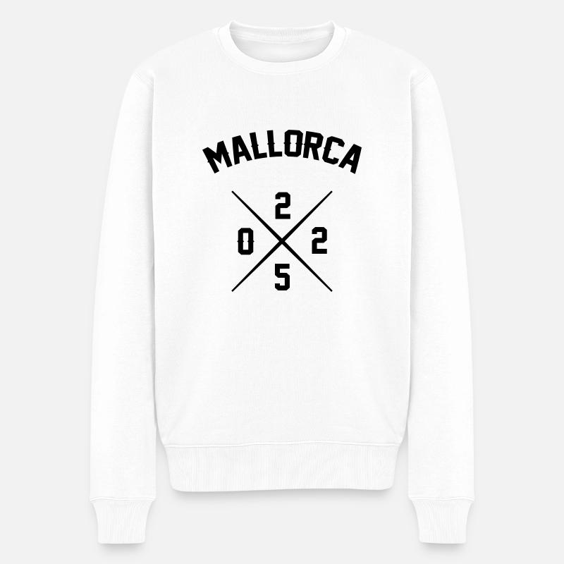 mallorca 2025 - Männer Premium Bio Pullover - Weiß