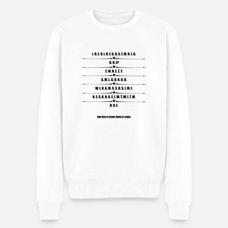 Der Code der Macht Teil 1 - Geheimcode 66 - Männer Premium Bio Pullover - Weiß