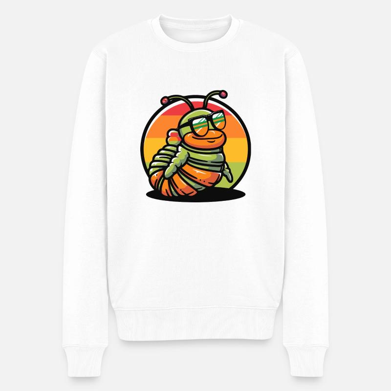 Wurm Cool Sommer - Männer Premium Bio Pullover - Weiß