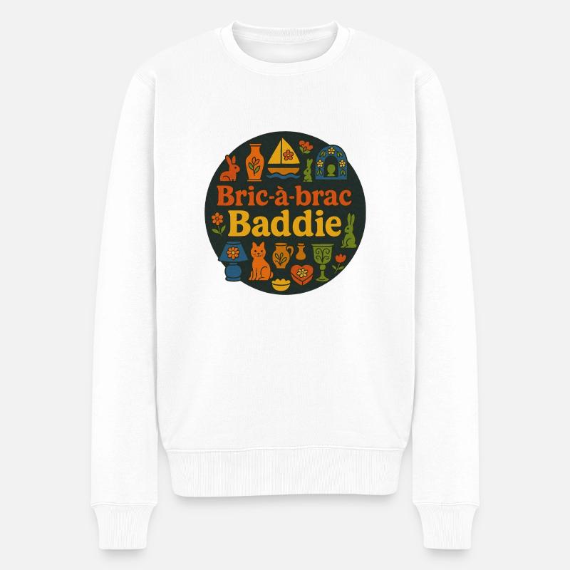 Bric à Brac Baddie - Pull Premium bio Homme - blanc