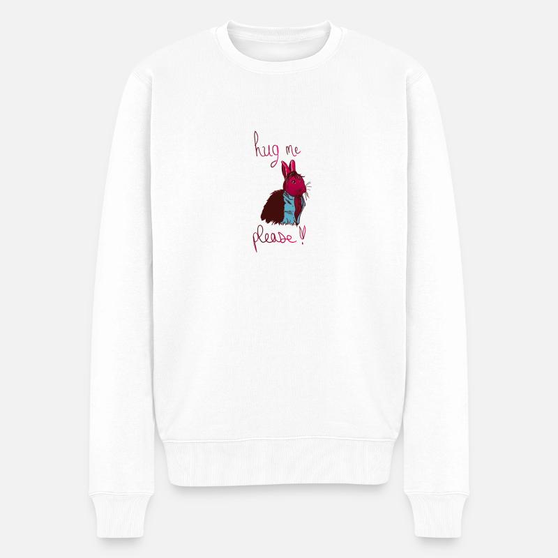 Hug me - Pull Premium bio Homme - blanc