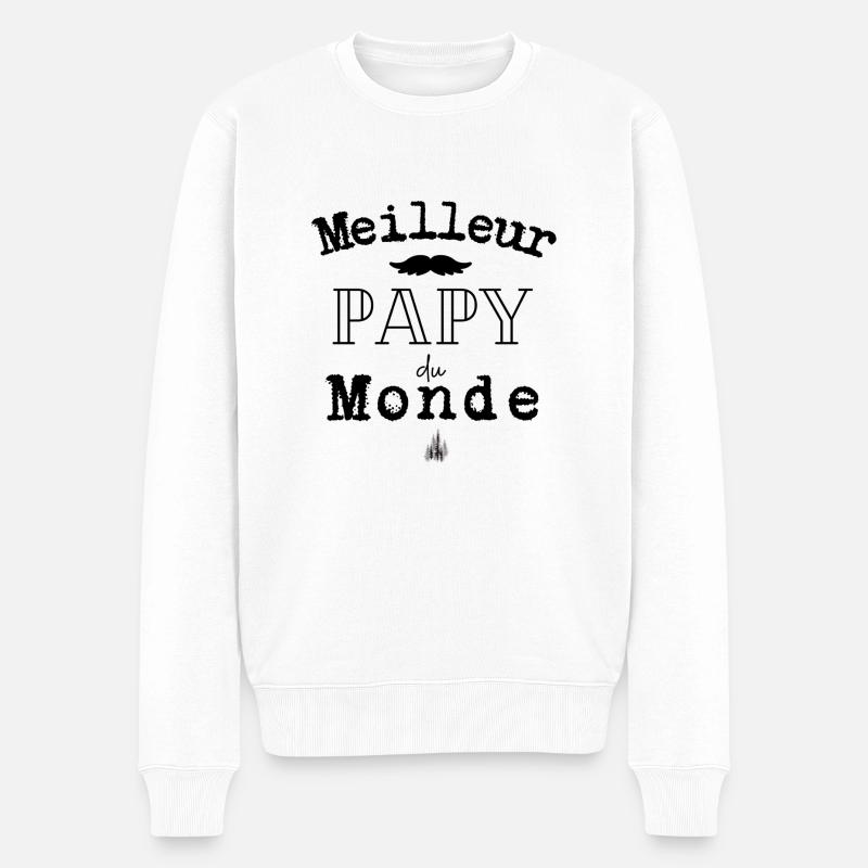 Meilleur papy du monde - Pull Premium bio Homme - blanc